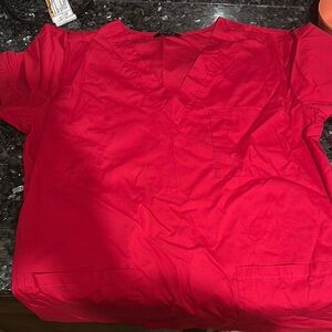 Red Scrub Top & Pants